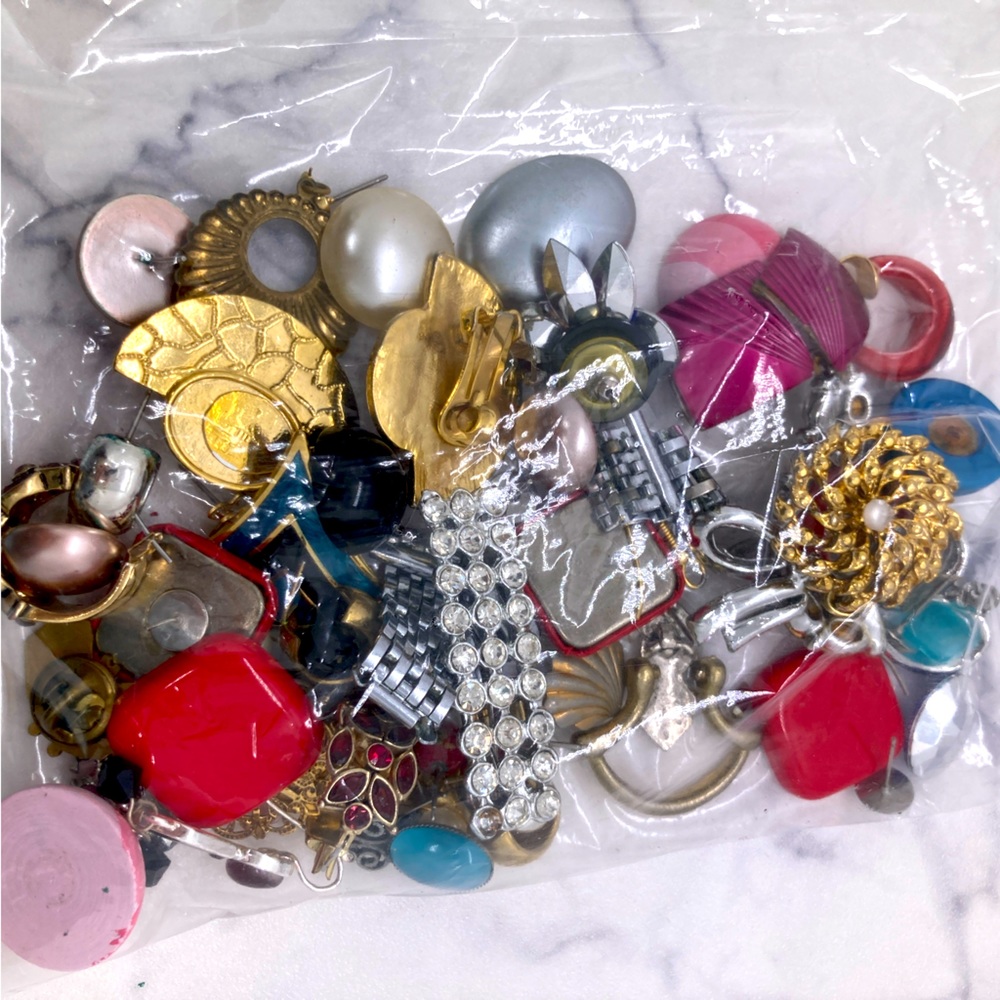 Jewelry Parts for Repair or Repurpose Earrings Rhinestones Etc